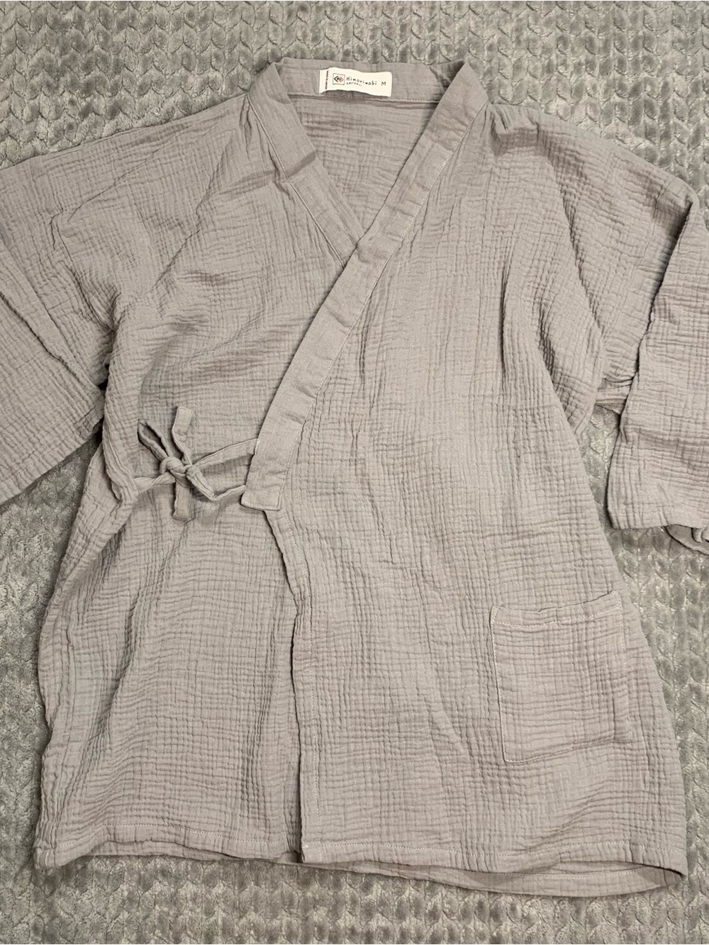 Himoriwabi Women’s Kimono Lot 2 Gray/pants, Navy Top only Size M Made in Japan